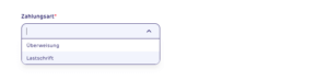 gettup - Zahlungsart - Lastschrift - Select