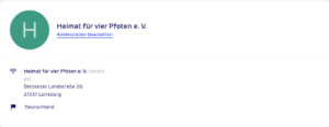gettup - Organisation - Adressdaten