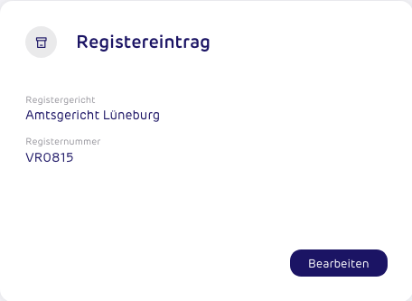 gttup - Organisation - Registereintrag