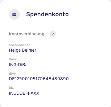 gettup - Organisation - Spendenkonto