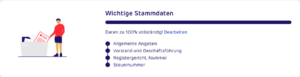 gettup - Organisation - Stammdaten